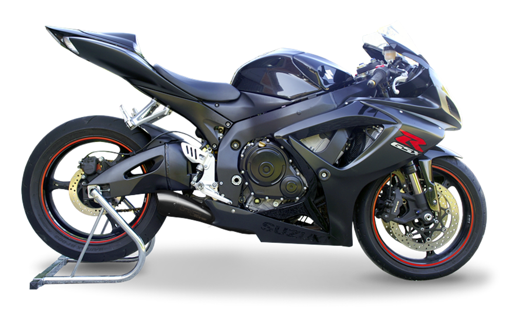 HP Corse Hydroform Black Exhaust for Suzuki GSX-R 600/750 2006-2007 - HP Corse