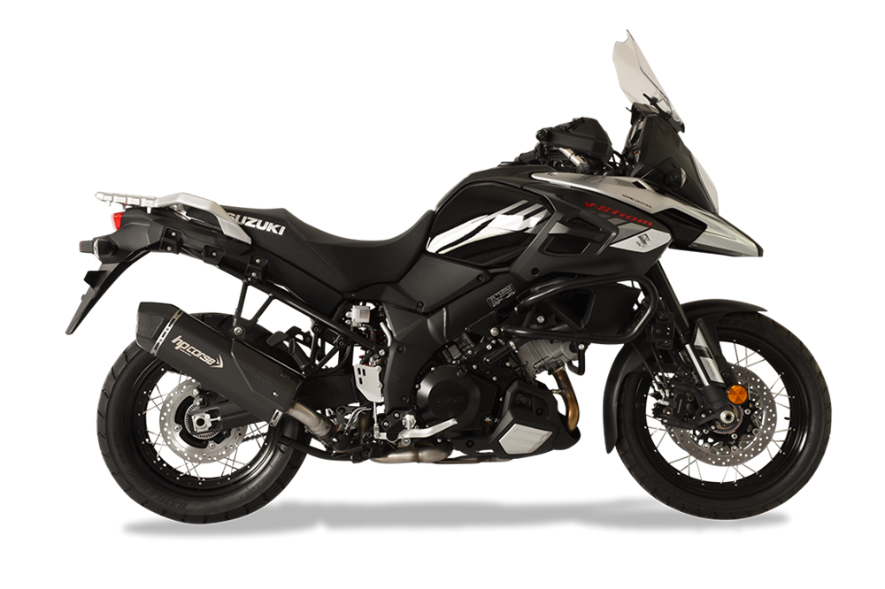 HP Corse SPS Carbon Black Exhaust for Suzuki V-Strom 1000 2017-2019 - HP Corse