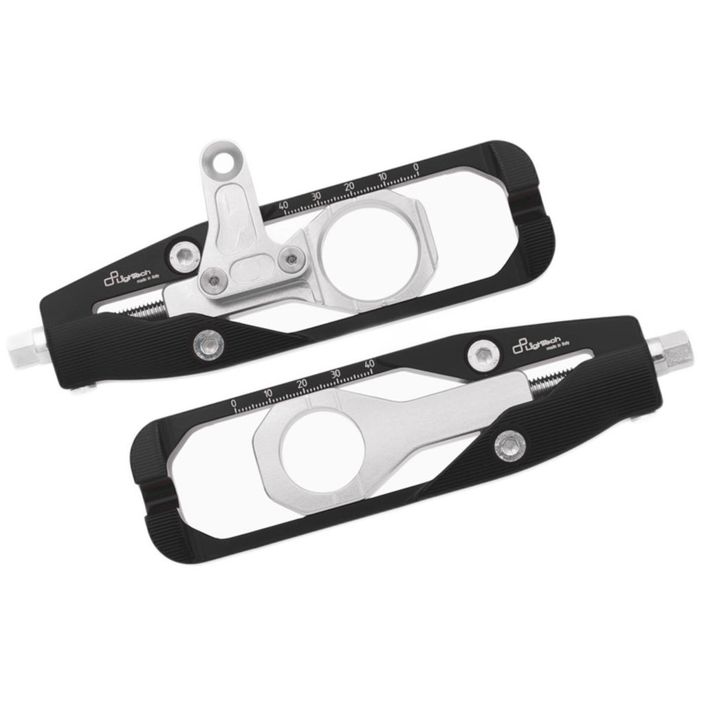 LighTech Chain adjuster for Yamaha R6 (17) with rear brake caliper support (pair) for Yamaha R6 2017–2025