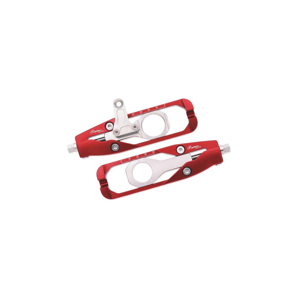 LighTech Chain adjuster for Yamaha R6 (17) with rear brake caliper support (pair) for Yamaha R6 2017–2025