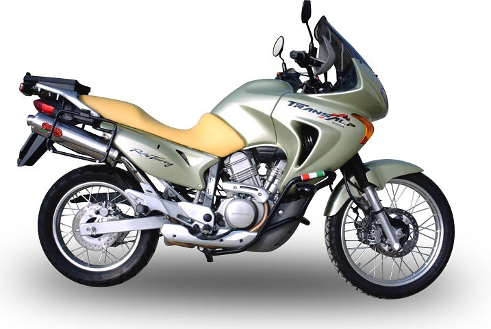 GPR exhaust Honda Transalp XL 650 V 2000-2006, Trioval, Homologated legal slip-on exhaust including removable db killer and link pipe - GPR Exhausts