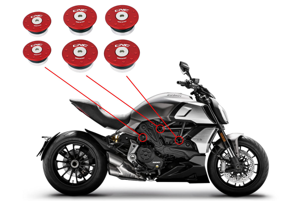 CNC Racing Frame Cap Kit for Ducati Diavel 1260 - CNC Racing image 2
