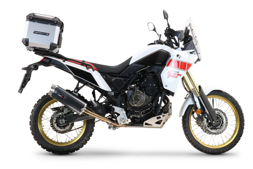 GPR Tech Alpi-Tech 35L Aluminium Top Case with Roof Rack & Specific Fitting Plate - Yamaha Tenere 700 (2019–2020) - Silver