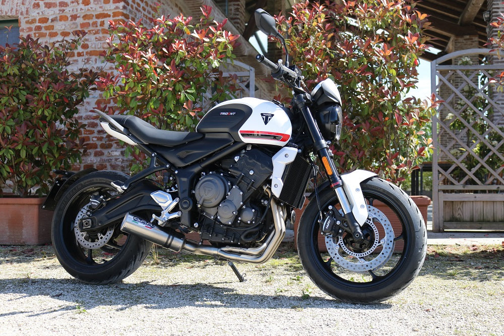 GPR exhaust Triumph Trident 660 2021-2024, M3 Inox , full system exhaust legal for UK and non-EU countries including removable db killer - GPR Exhausts
