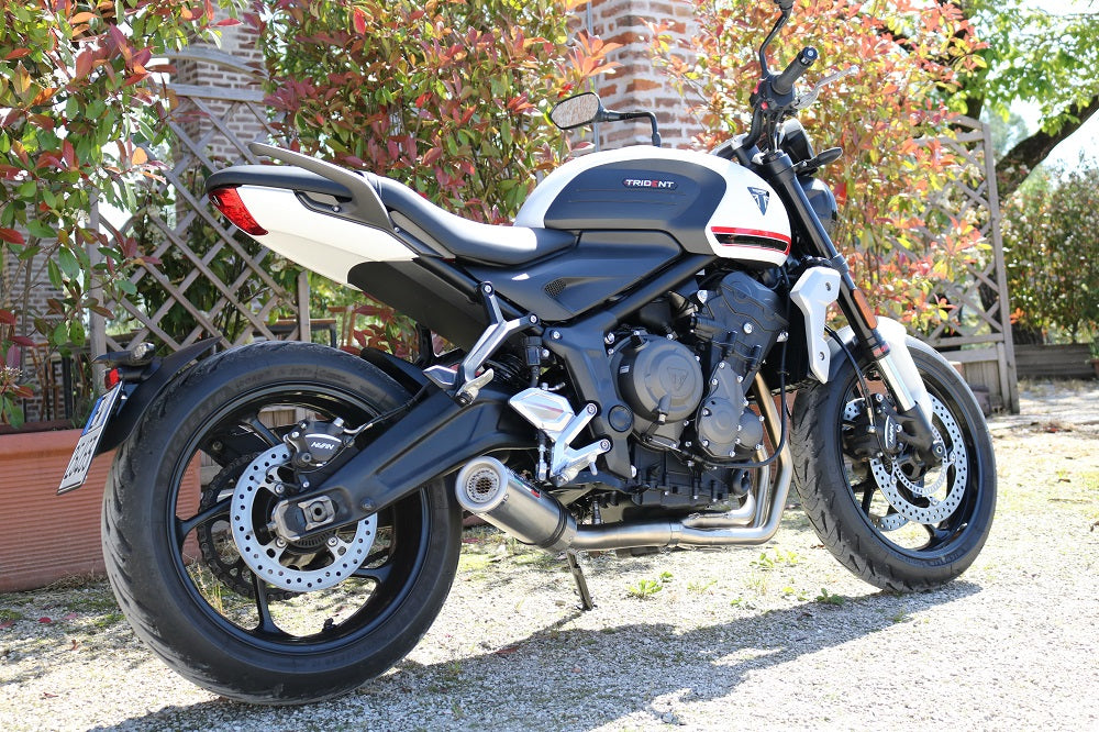 GPR exhaust Triumph Trident 660 2021-2024, M3 Inox , full system exhaust legal for UK and non-EU countries including removable db killer - GPR Exhausts