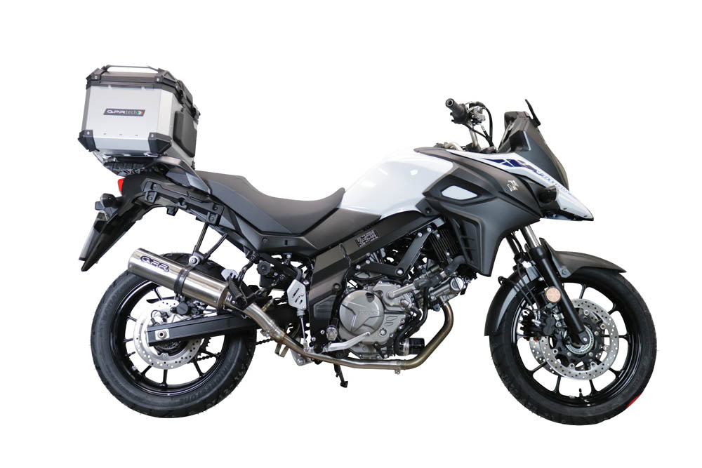 GPR Tech Alpi-Tech 35L Aluminium Top Case with Specific Fitting Plate - Suzuki V-STROM 650 (2012–2016) - Silver