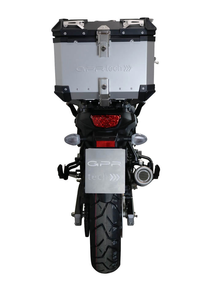 GPR Tech Alpi-Tech 35L Aluminium Top Case with Specific Fitting Plate - Suzuki V-STROM 650 (2012–2016) - Silver - image 4