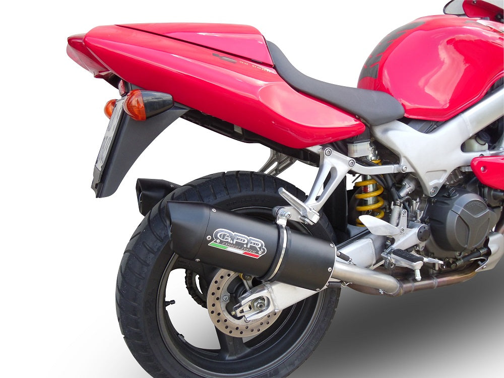 GPR exhaust Honda Vtr 1000 F Firestorm  1997-2007, Furore Nero, Dual Homologated legal slip-on exhaust including removable db killers and link pipes - GPR Exhausts