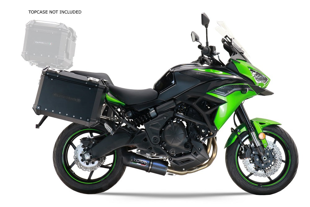 GPR Tech 38L + 38L Aluminium Side Case Set with Pannier Rack - Kawasaki Versys 650 (2015–2016) - Black