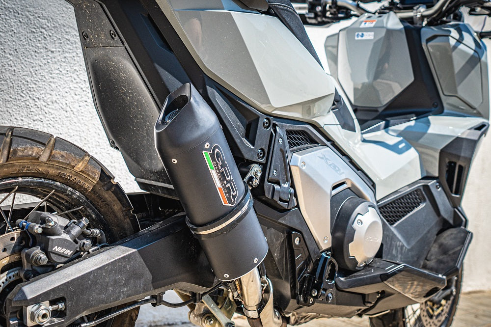 GPR exhaust Honda Forza 750 2025-2026, Furore Evo4 Nero, Homologated legal slip-on exhaust including removable db killer and link pipe - GPR Exhausts
