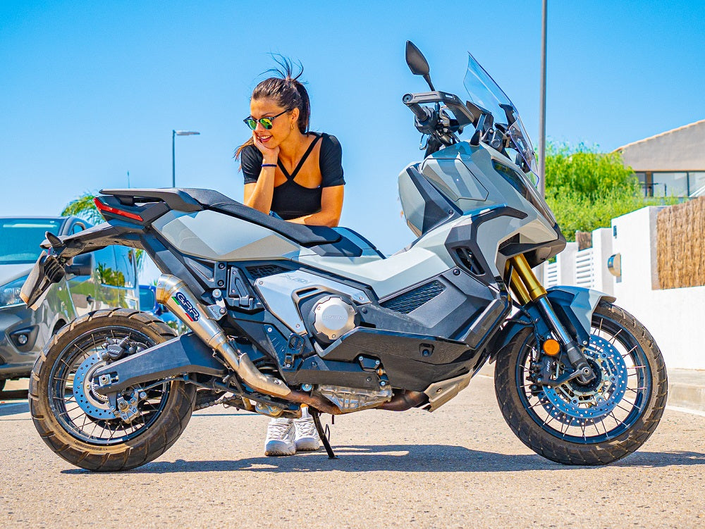 GPR exhaust Honda X-Adv 750 2021-2024, Powercone Evo, Homologated legal slip-on exhaust including removable db killer and link pipe - GPR Exhausts