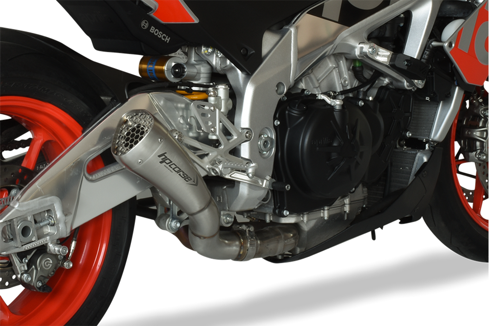 HP Corse Hydroform Short R Satin Exhaust for Aprilia RSV4 RR/RF Tuono V4 1100 RR-Factory 2017-2018 - HP Corse