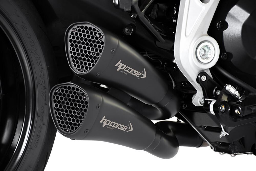 HP Corse Hydroform Short Black Exhaust for Ducati Diavel 1260 - HP Corse