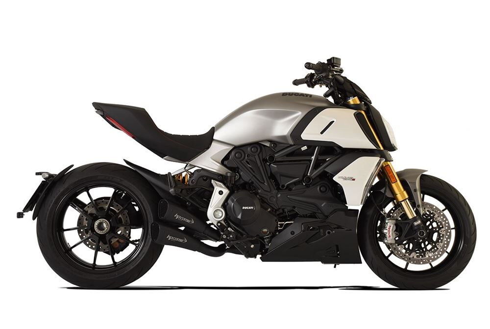HP Corse Hydroform Short Black Exhaust for Ducati Diavel 1260 - HP Corse