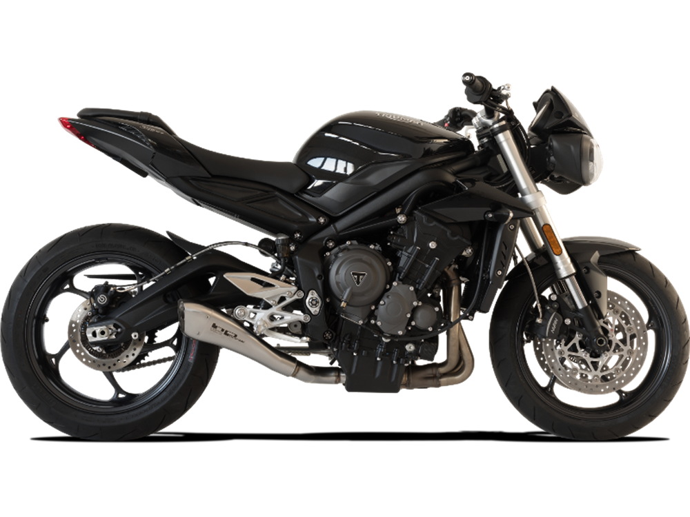 HP Corse Hydroform Satin Exhaust for Triumph Street Triple 765 2017-2022 - HP Corse