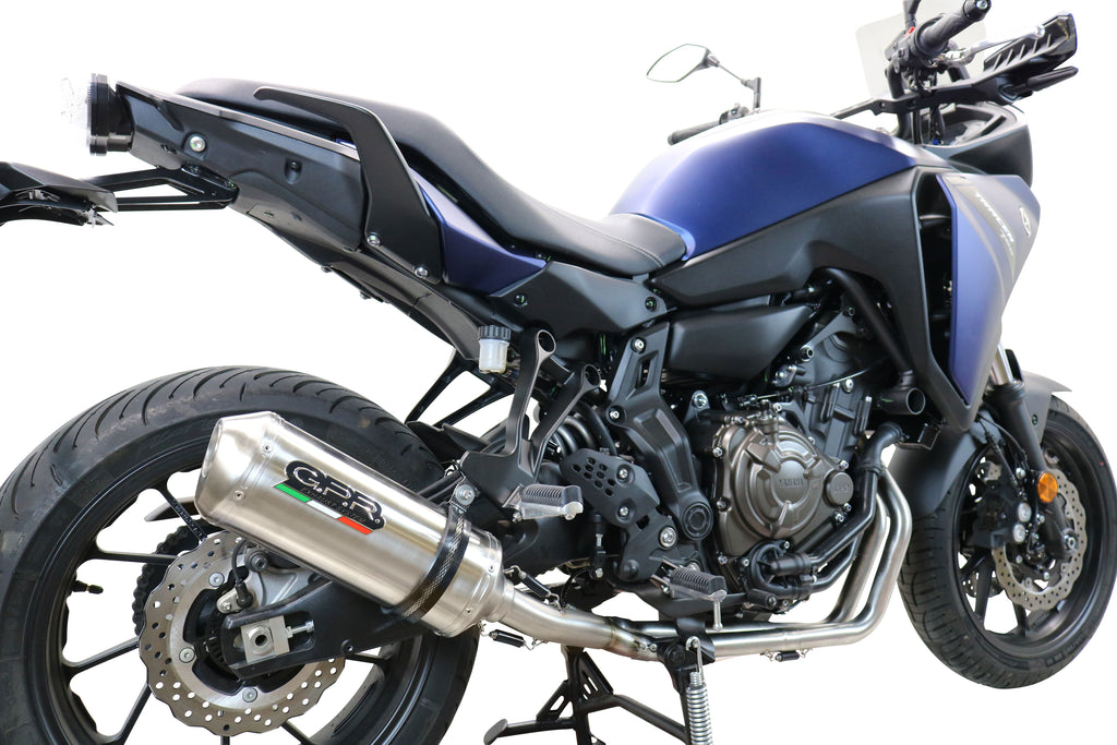 GPR exhaust Yamaha Tracer 700 2020-2021, Satinox , full system exhaust legal for UK and non-EU countries including removable db killer - GPR Exhausts