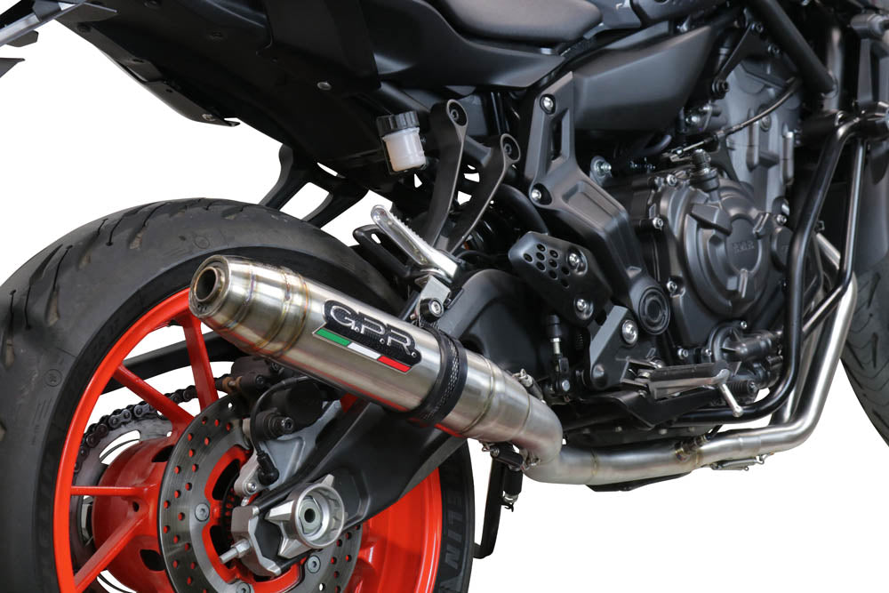 GPR exhaust Yamaha Mt-07  2014-2016, Deeptone Inox, Racing full system exhaust - GPR Exhausts