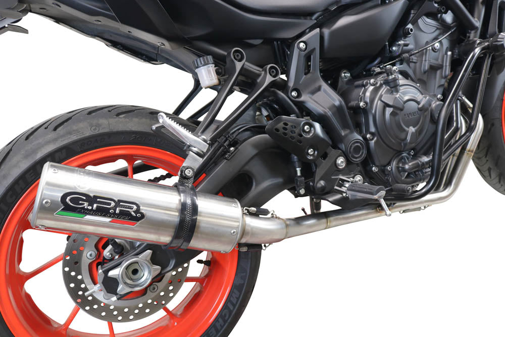 GPR exhaust Yamaha Mt-07  2021-2024, M3 Inox , full system exhaust legal for UK and non-EU countries including removable db killer - GPR Exhausts