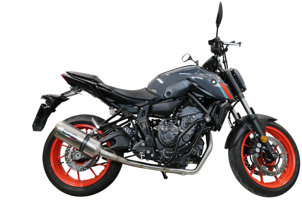GPR exhaust Yamaha Mt-07  2014-2016, Satinox , Homologated legal full system exhaust, including removable db killer - GPR Exhausts