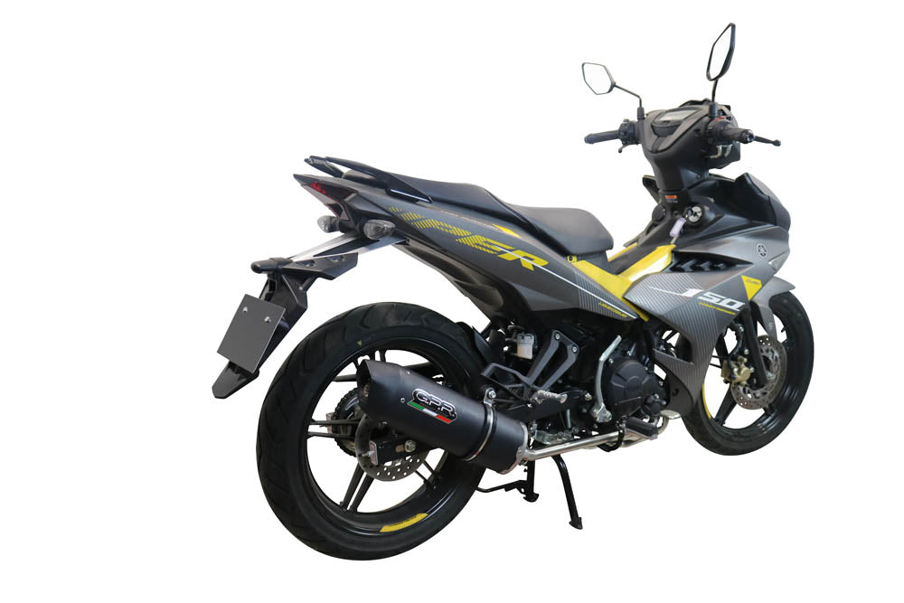 GPR exhaust Yamaha Sniper 150 2021-2022, Furore Nero, Racing full system exhaust, including removable db killer - GPR Exhausts