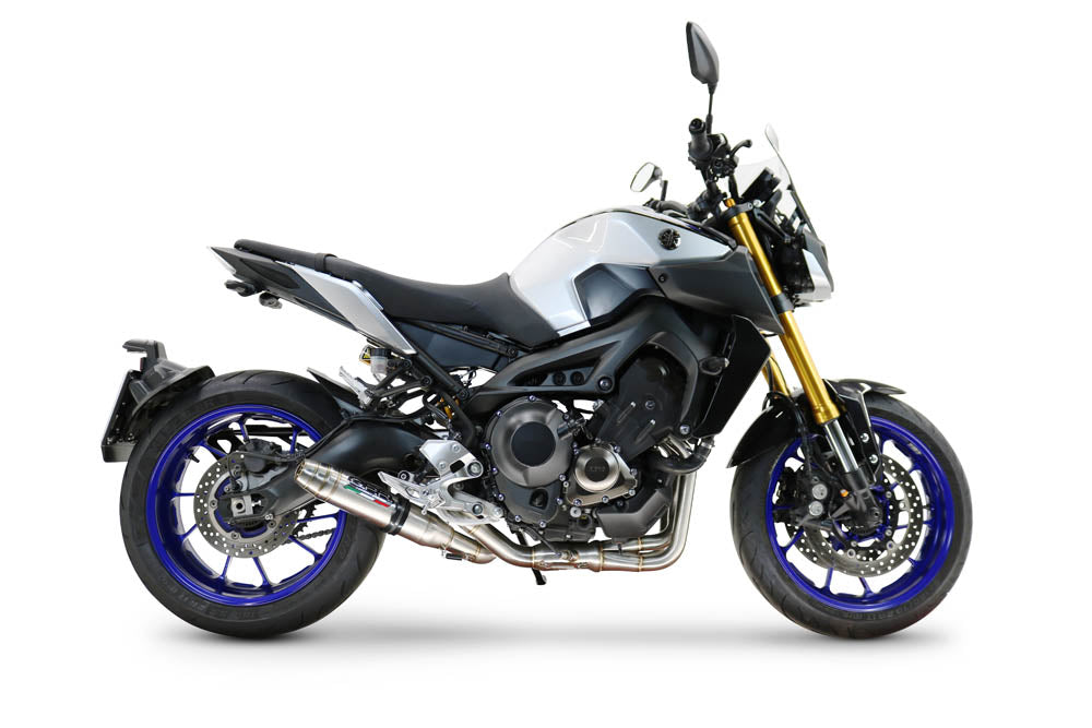 GPR exhaust Yamaha Mt-09 2014-2016, Deeptone Inox, Racing full system exhaust, including removable db killer - GPR Exhausts