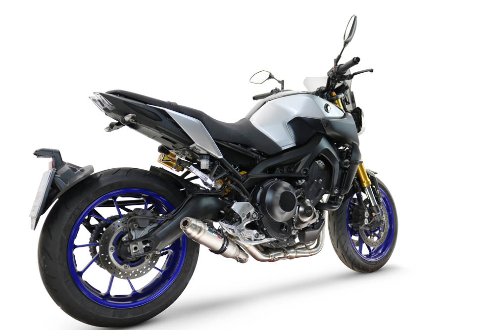 GPR exhaust Yamaha Mt-09 2017-2020, Deeptone Inox, Racing full system exhaust, including removable db killer - GPR Exhausts