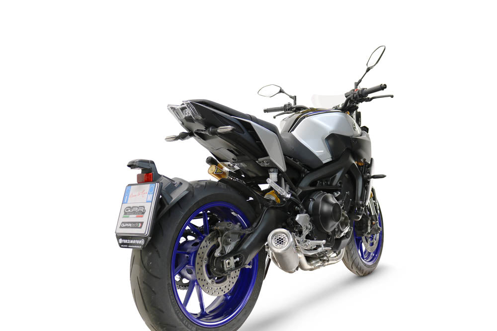 GPR exhaust Yamaha Mt-09 2014-2016, M3 Inox , Racing full system exhaust, including removable db killer - GPR Exhausts