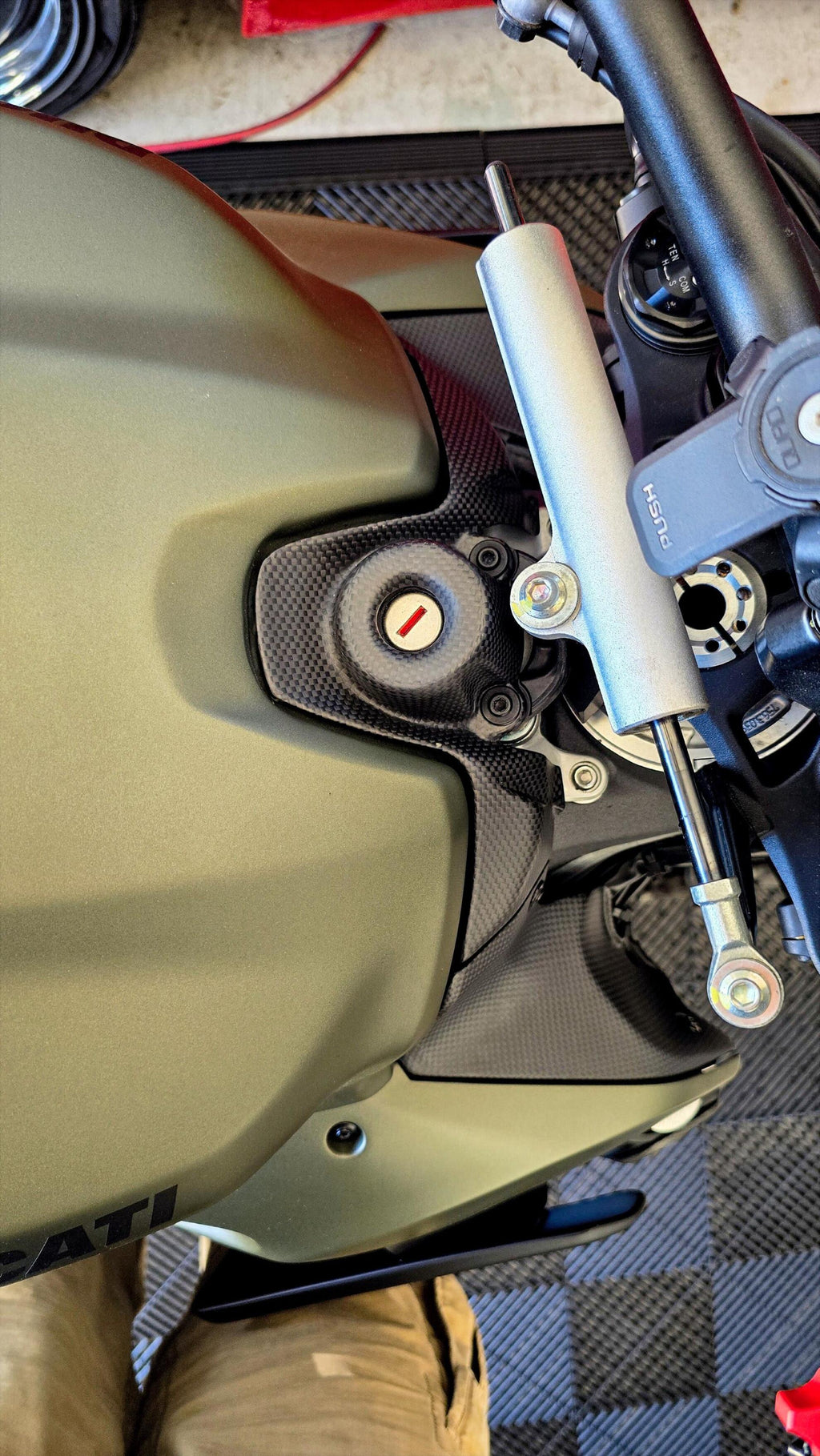 CNC Racing Steering Head Covers Carbon for Ducati Streetfighter V2 - CNC Racing image 3