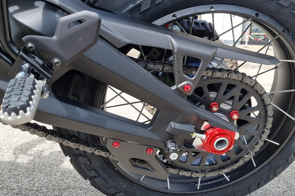 CNC Racing Chain Lower Guard for Ducati Desertx – Carbon - CNC Racing image 2