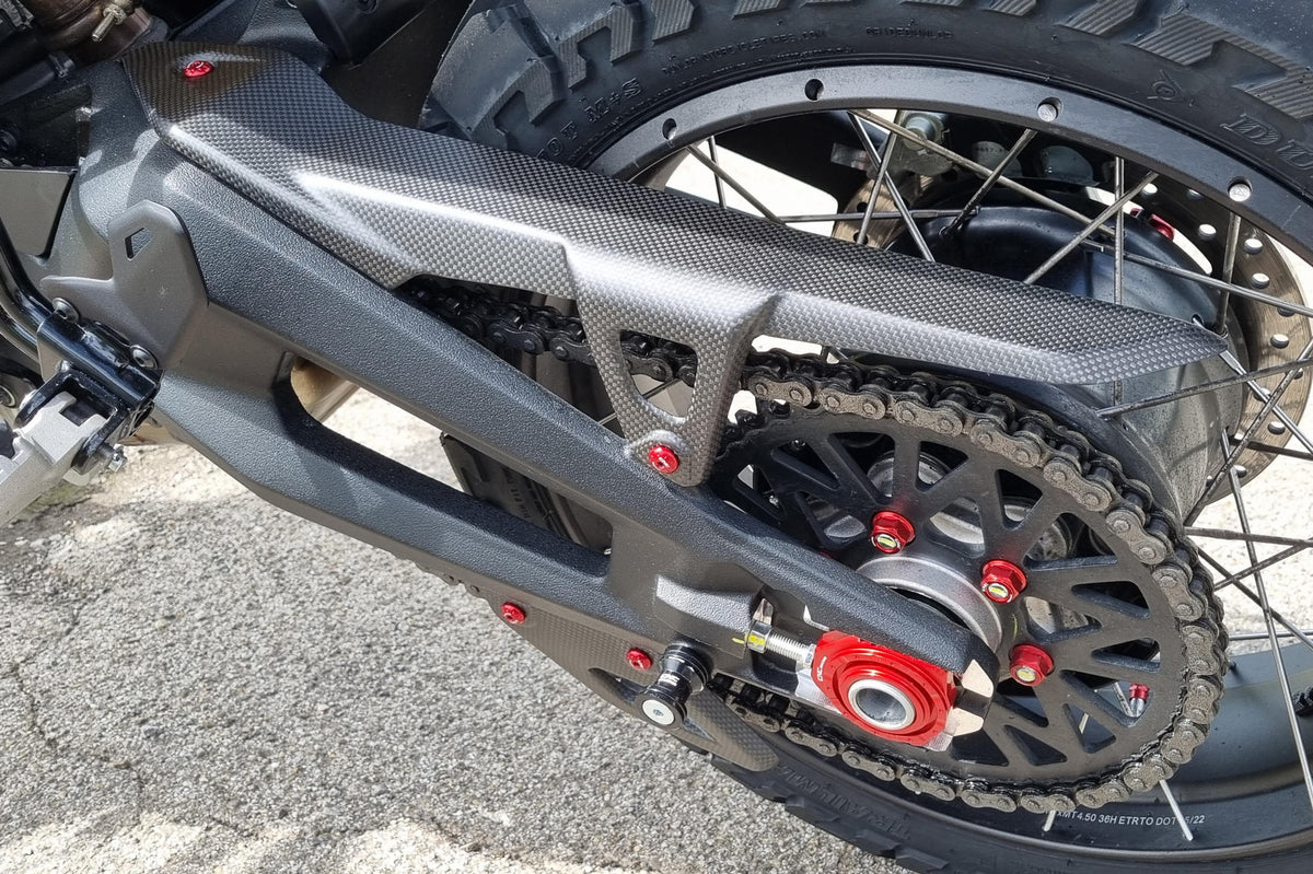 CNC Racing Chain Upper Guard for Ducati Desertx – Carbon - CNC Racing image 3