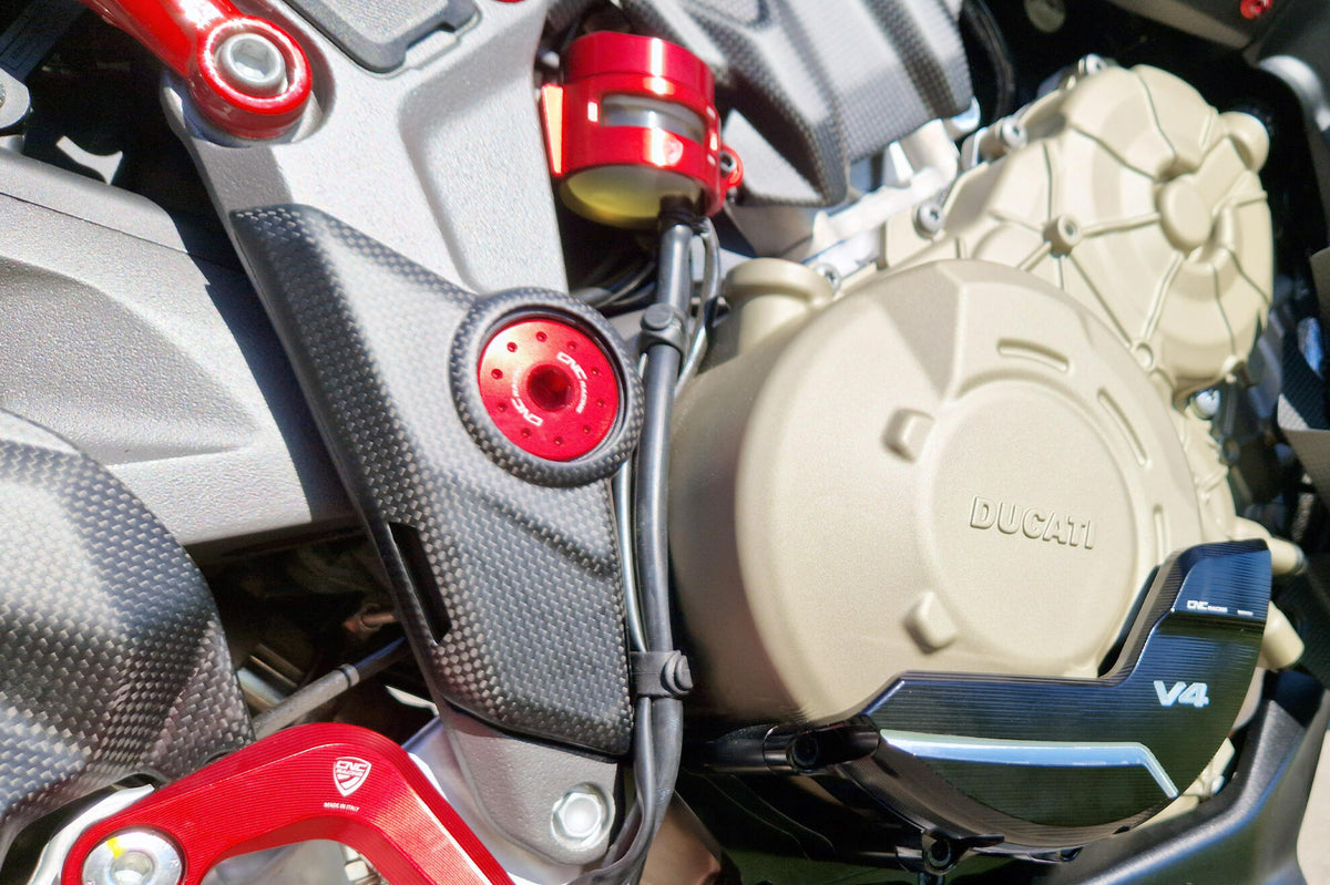 CNC Racing Frame Side Plates Lower Covers with Holes Carbon for Ducati Multistrada V4 - CNC Racing image 3