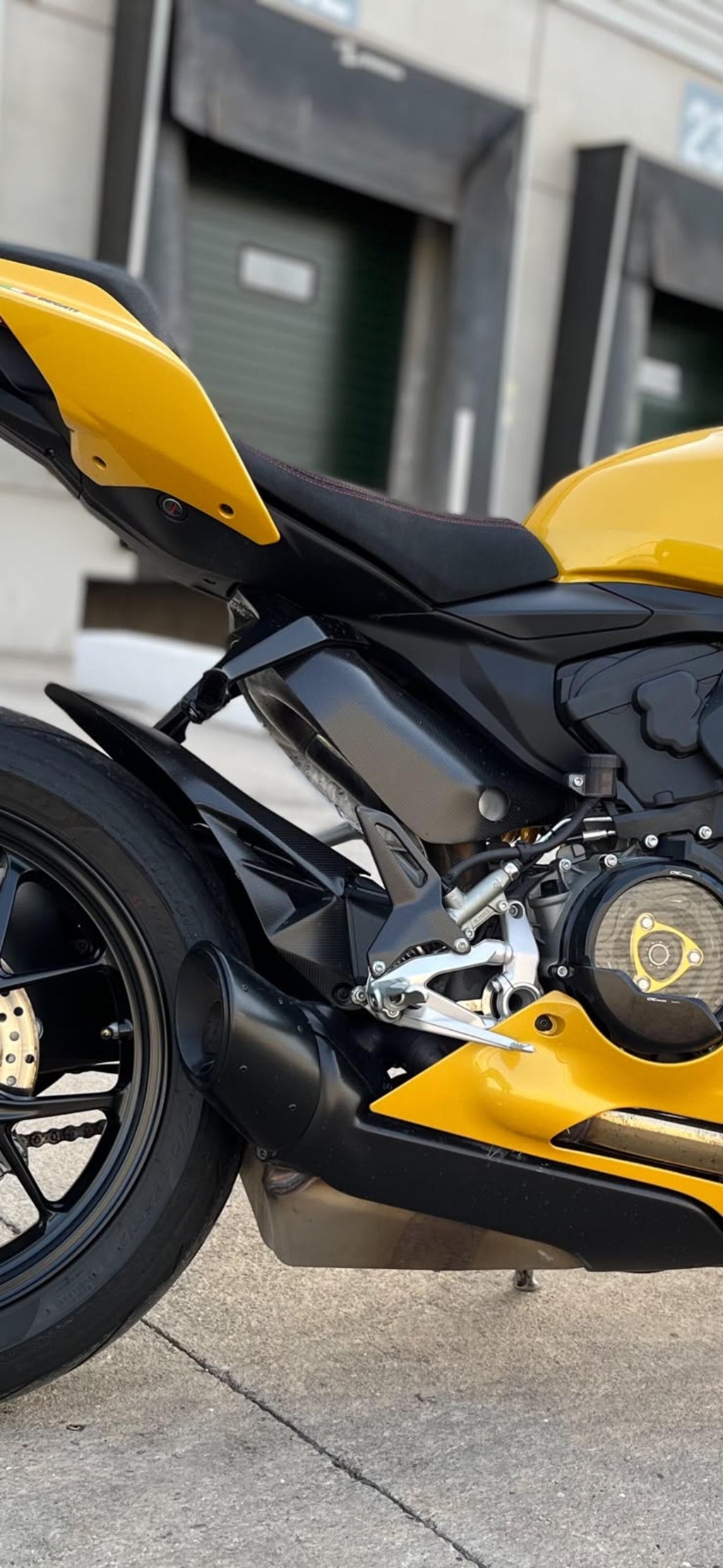 CNC Racing Exhaust Heat Guard Made from Matte Carbon for Ducati Panigale and Streetfighter - CNC Racing image 3