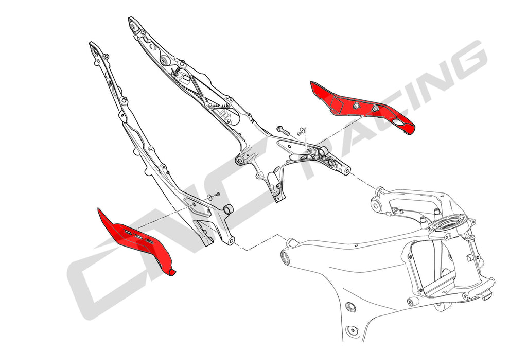 CNC Racing Rear Subframe Covers for Ducati Panigale V4 – Matt Carbon - CNC Racing image 5