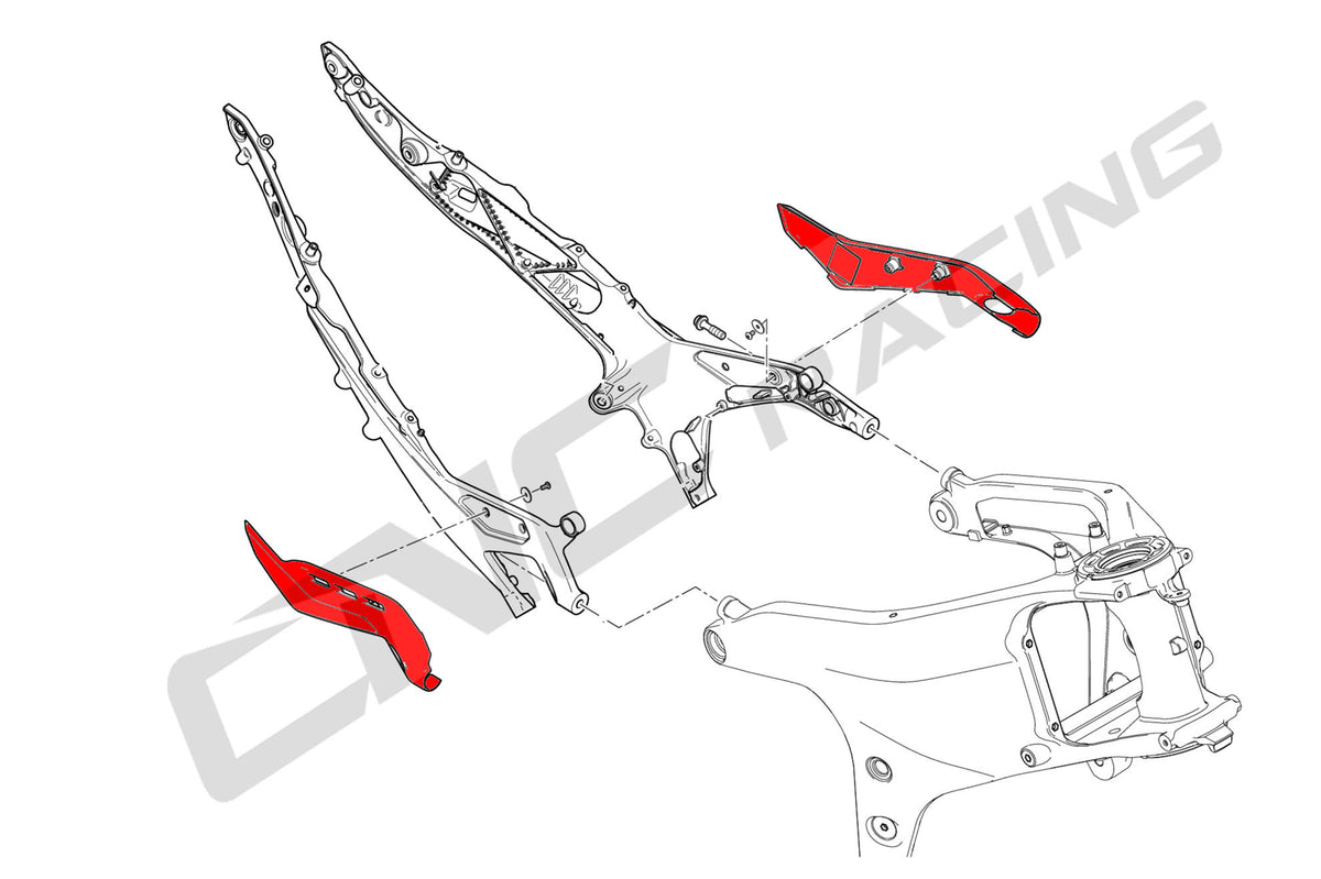 CNC Racing Rear Subframe Covers for Ducati Panigale V4 – Matt Carbon - CNC Racing image 5