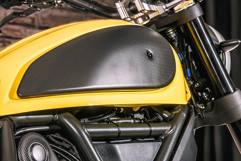CNC Racing Side Cover Fuel Tank for Ducati Scrambler – Matt Carbon - CNC Racing image 3