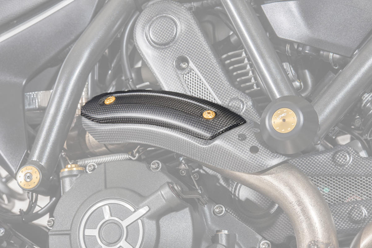 CNC Racing Exhaust Pipe Heat Guard for Ducati – Matt Carbon - CNC Racing image 2