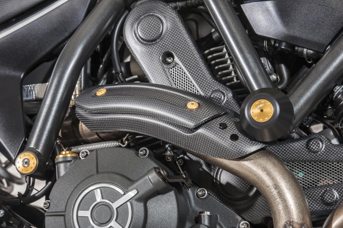 CNC Racing Exhaust Pipe Heat Guard Hold for Ducati – Matt Carbon - CNC Racing image 3