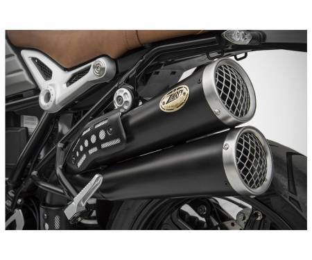 Black Bmw R Nine-t 2021 > 2022 homologated Slip-ons - ZARD