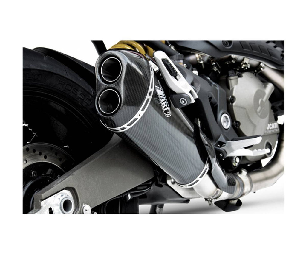 Ducati Monster 821 2015 > 2017 carbon racing slip-on - ZARD