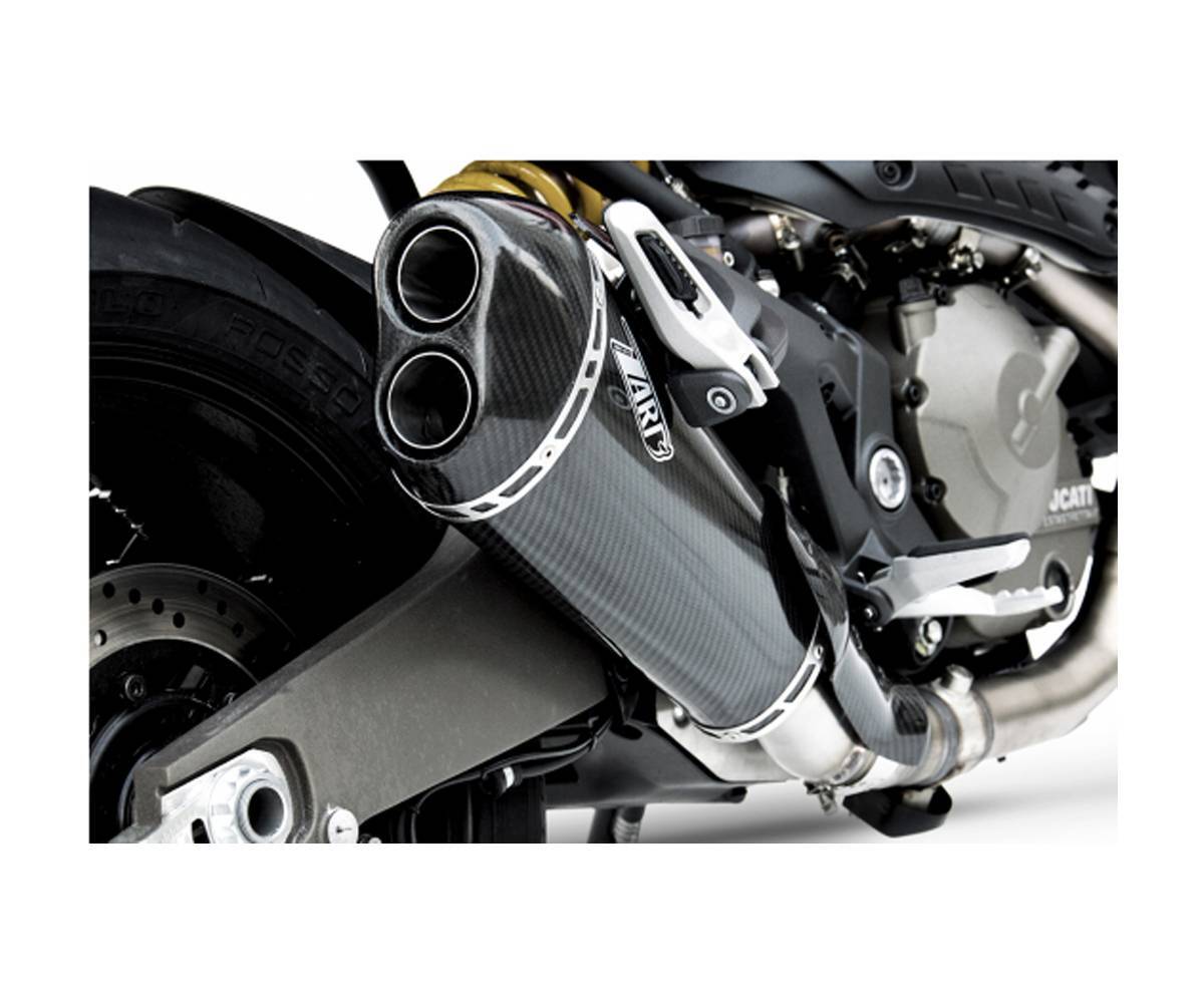 Ducati Monster 821 2015 > 2017 carbon racing slip-on - ZARD