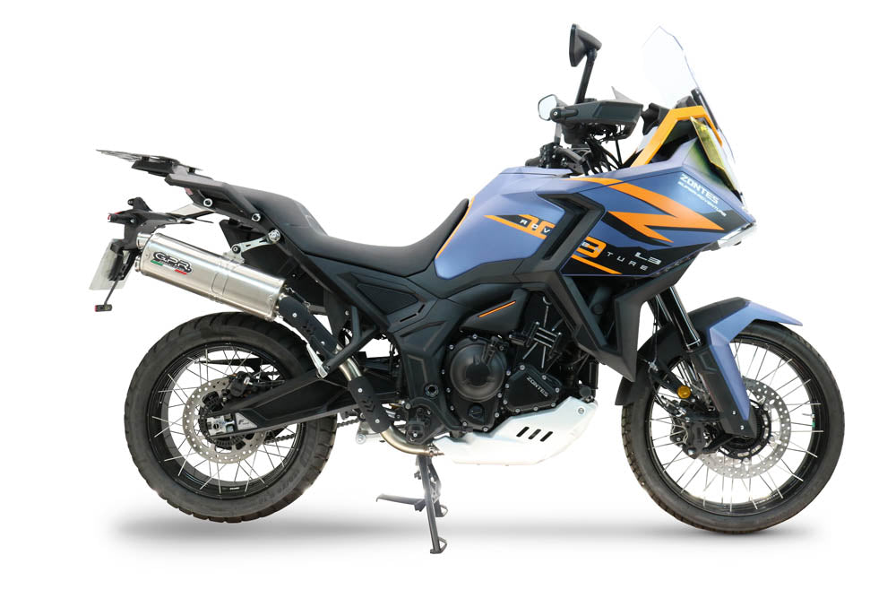 GPR exhaust Zontes 703 F 2025-2026, Dual Inox, Racing slip-on exhausts including link pipe and removable db killer - GPR Exhausts