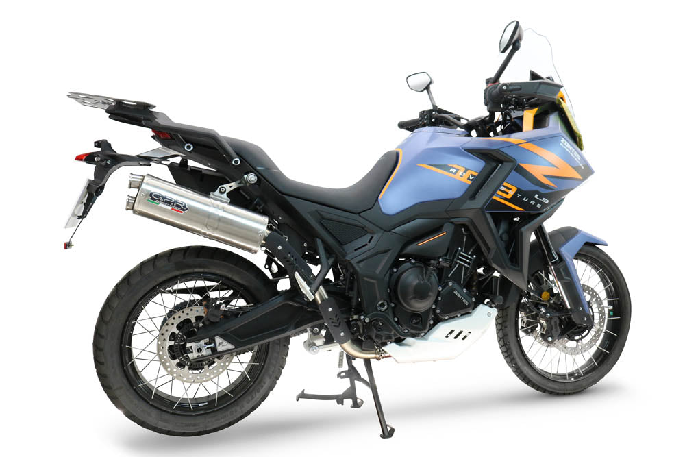 GPR exhaust Zontes 703 F 2025-2026, Dual Inox, Racing slip-on exhausts including link pipe and removable db killer - GPR Exhausts