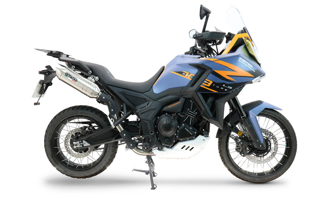 GPR exhaust Zontes 703 F 2025-2026, Furore-X Acciaio Inox, Homologated legal slip-on exhaust including removable db killer and link pipe - GPR Exhausts
