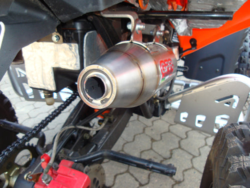 GPR exhaust Adly 500 Hurricane S 2005-2021, Deeptone Atv, Homologated legal full system exhaust, including removable db killer - GPR Exhausts