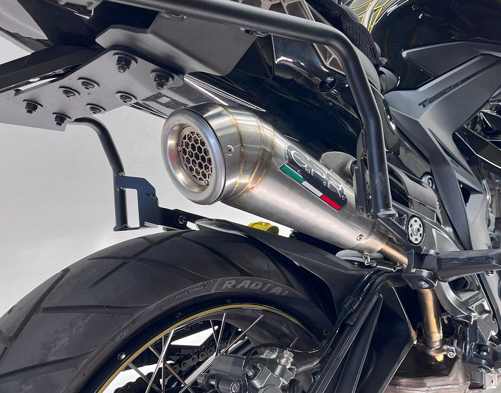 GPR exhaust Zontes 350 T2 ADV 2022-2024, Powercone Evo, Homologated legal slip-on exhaust including removable db killer and link pipe - GPR Exhausts