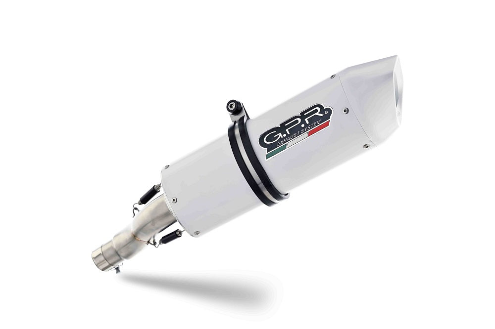 GPR exhaust Suzuki Gw 250 F Inazuma 2012-2017, Albus Ceramic, Dual Homologated legal slip-on exhaust including removable db killers and link pipes - GPR Exhausts