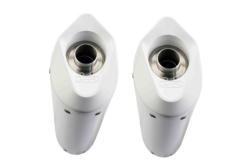 GPR exhaust Husqvarna TERRA - STRADA TR 650  2013-2015, Albus Ceramic, Dual Homologated legal slip-on exhaust including removable db killers and link - GPR Exhausts
