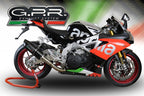 GPR exhaust Aprilia Tuono 1100 V4 Rr 2017-2020, Furore Nero, Racing slip-on exhaust including link pipe - GPR Exhausts