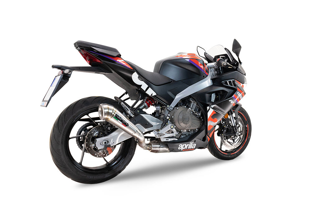 GPR exhaust Aprilia RS 457 2024-2025, Powercone Evo, full system exhaust legal for UK and non-EU countries including removable db killer - GPR Exhausts