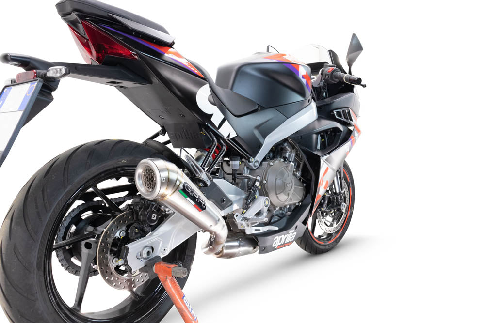 GPR exhaust Aprilia RS 457 2024-2025, Powercone Evo, full system exhaust legal for UK and non-EU countries including removable db killer - GPR Exhausts